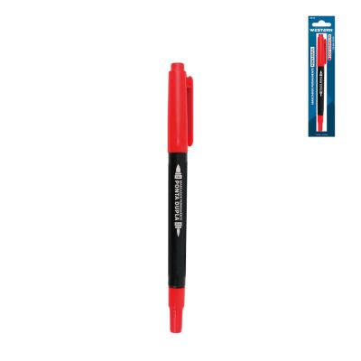 MARCADOR PERMANENTE PONTA DUPLA - VERMELHO