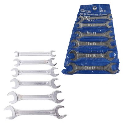 JOGO 6 CHAVES FIXAS 6MM A 17MM