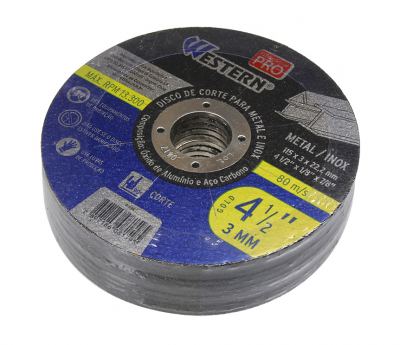 DISCO DE CORTE PARA METAL E INOX GOLD 115X3X22,2MM