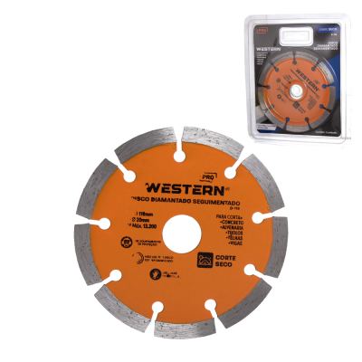 DISCO DE CORTE DIAMANTADO SEGMENTADO 110MM FURO 20MM