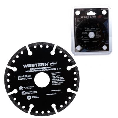 DISCO DIAMANTADO MULTIMATERIAL / MULTICORTE - RPM MAXIMA 13.300 - 4.3/8" X 7/8" - 110 X 22,23MM