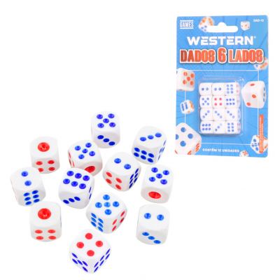 DADOS BRANCO 12 PECAS