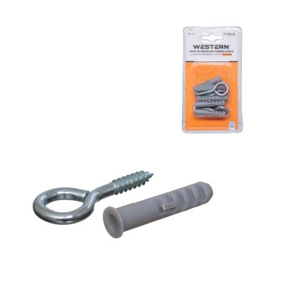 PARAFUSO CABECA CHATA E BUCHA EXPANSAO 8 X 40MM 10 PECAS