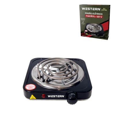 FOGAO ELETRICO PORTATIL 1 BOCA 127V - 1000W PRETO