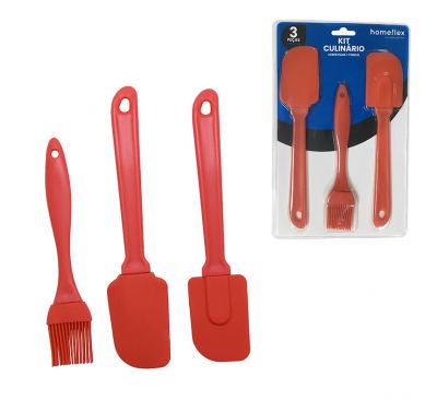 KIT CULINARIO VERMELHO 3 PECAS