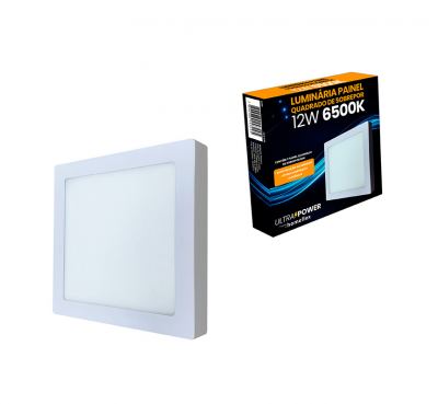 LUMINARIA PAINEL QUADRADO DE SOBREPOR 12W 6500K