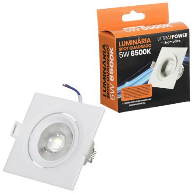 LUMINARIA SPOT QUADRADO 5 WATTS 6500K