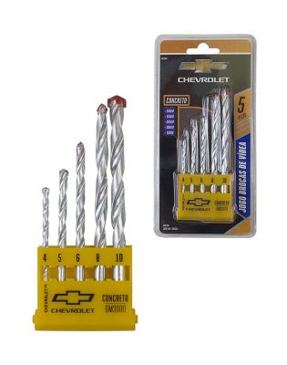 JOGO 5 BROCAS VIDEA 4MM A 10MM