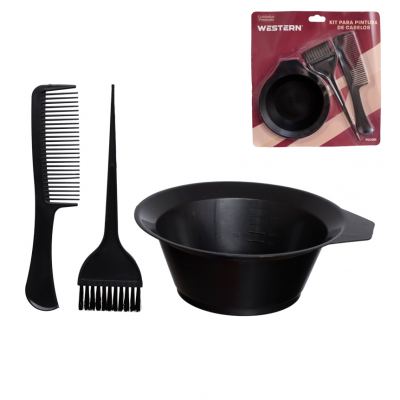 KIT PARA PINTURA DE CABELOS 3 PECAS