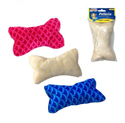BRINQ CAO OSSO PELUCIA 16CM