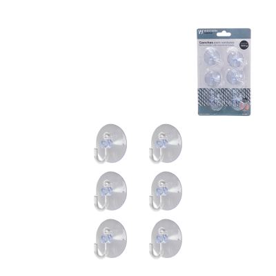 GANCHOS COM VENTOSA 3,5CM 6 PECAS