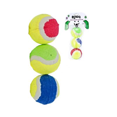 BRINQUEDO PARA CAES BOLA DE TENIS 5CM 3 PECAS