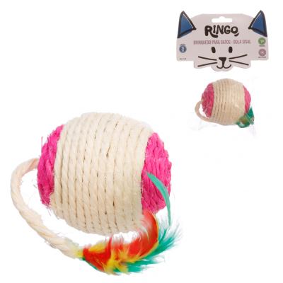 BRINQUEDO PARA GATO BOLA SISAL 19,5CM