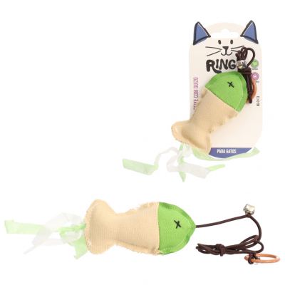 BRINQUEDO PARA GATO PEIXE COM GUIZO