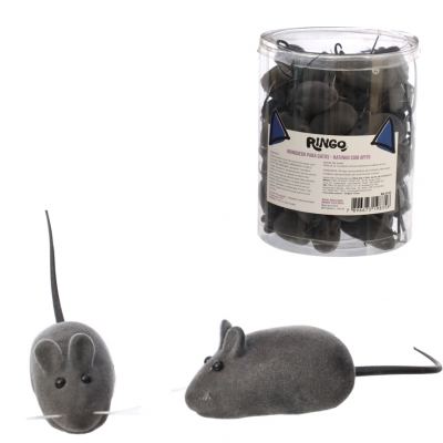 BRINQUEDO PARA GATO RATO COM APITO 50 PECAS