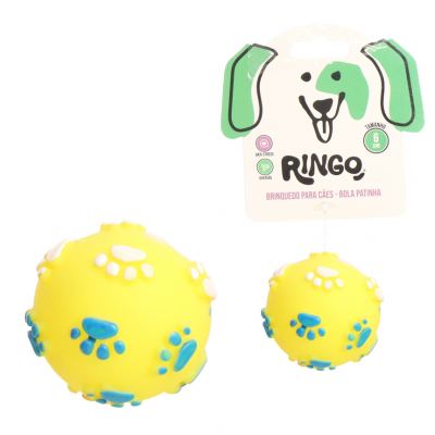 BRINQUEDO PARA CACHORRO BOLA COM PATINHAS 6 CM -  