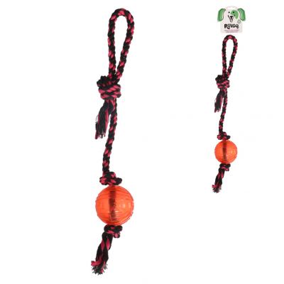BRINQUEDO PARA CACHORRO CORDA COM BOLA E NO 40CM
