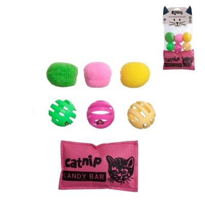 BRINQUEDO PARA GATO MIX DE BRINQUEDOS ALMOFADA COM CATNIP JOGO COM 7 PECAS -  
