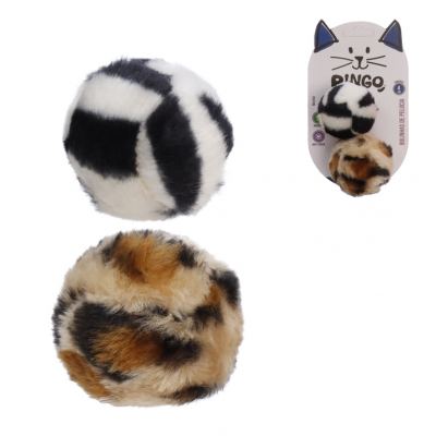 BRINQUEDO PARA GATO BOLINHAS DE PELUCIA 2 PECAS 
