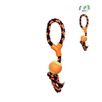 BRINQUEDO PARA CACHORRO CORDA COM BOLA 38CM
