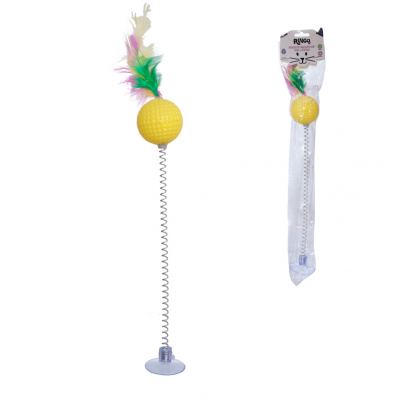 BRINQUEDO PARA GATO COM PENA E VENTOSA