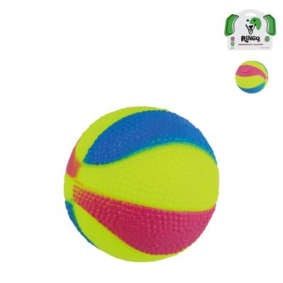 BRINQUEDO PARA CAO BOLA COLORIDA 7CM