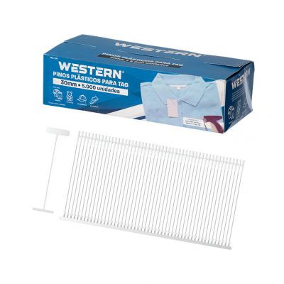 PINO PLASTICO PARA TAG 30MM BRANCO 5000 PECAS