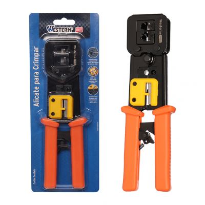 ALICATE CRIMPADOR PRETO E LARANJA 8"
