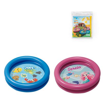 PISCINA 2 ANEIS ESTAMPA NO FUNDO 40L