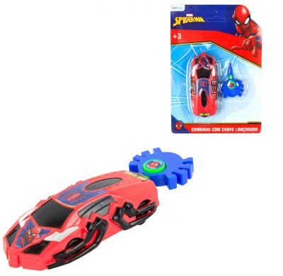 CARRINHO COM CHAVE LANCADORA SPIDERMAN