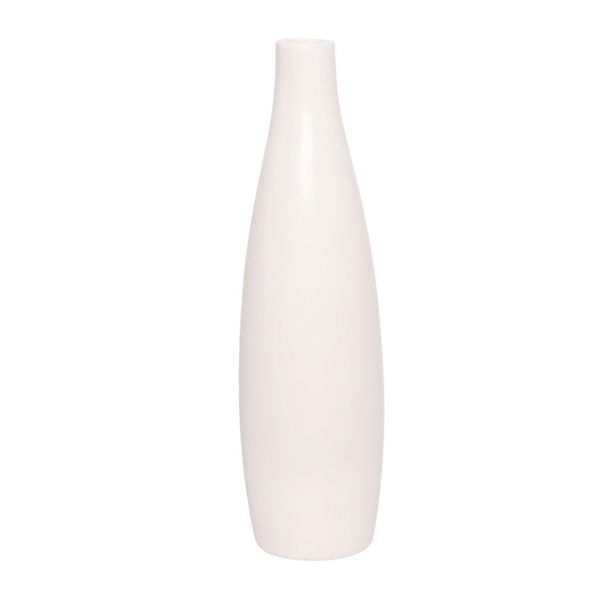 VASO DE CERAMICA GEMINI BRANCO 25 CM - HAUSKRAFT