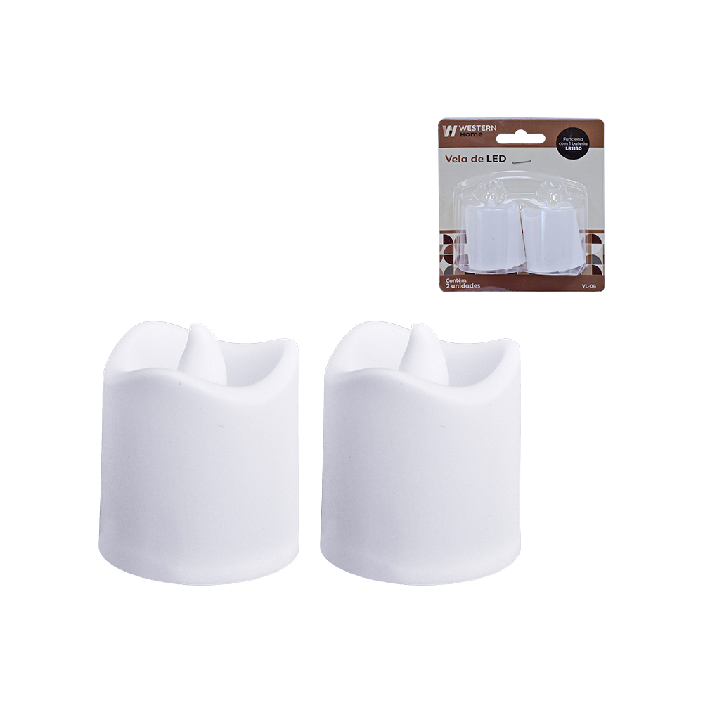 VELA DE LED 4,5CM 2 PECAS