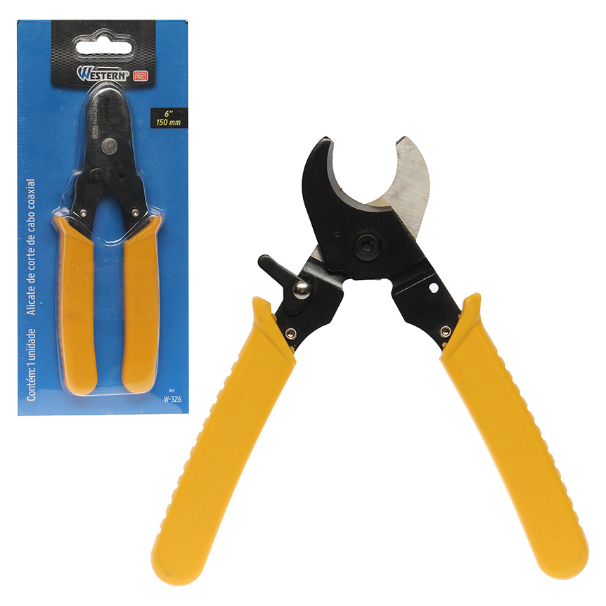 ALICATE DE CORTE CABO COAXIAL AMARELO 6"