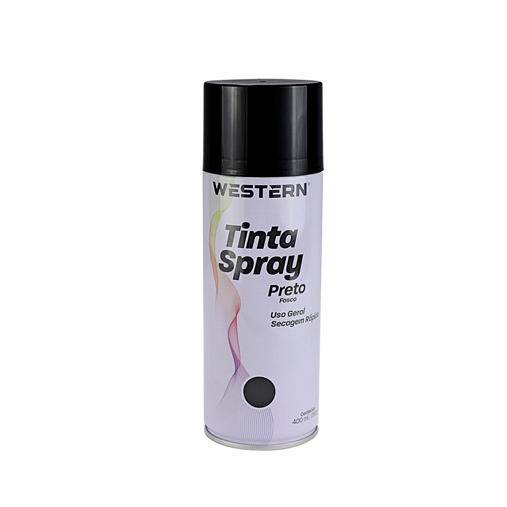 TINTA SPRAY USO GERAL FOSCO PRETO  400ML