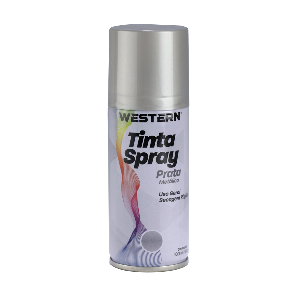 TINTA SPRAY USO GERAL BRILHO PRATA  100ML