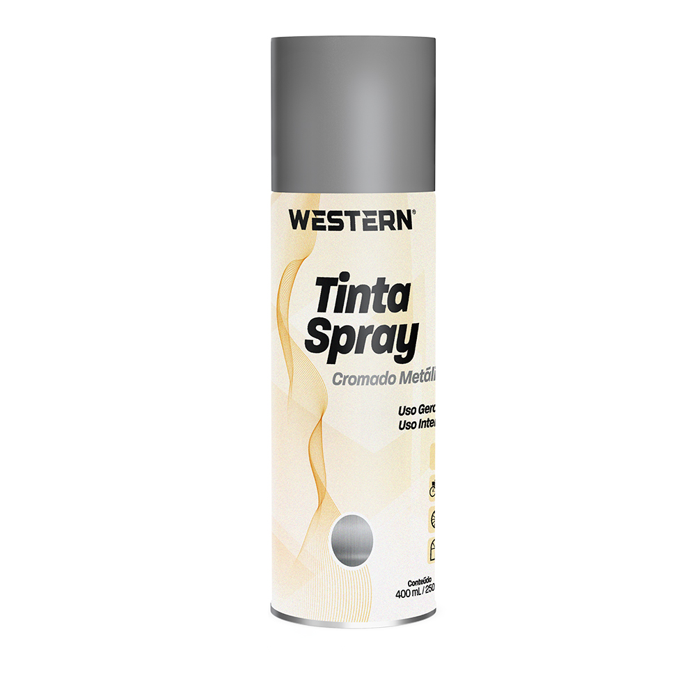 TINTA SPRAY USO GERAL METALICA CROMADA 400ML