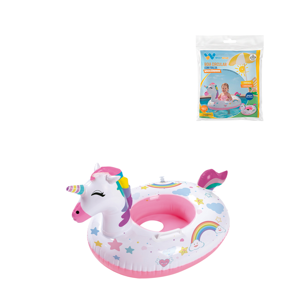BOIA COM FRALDA UNICORNIO 60CM