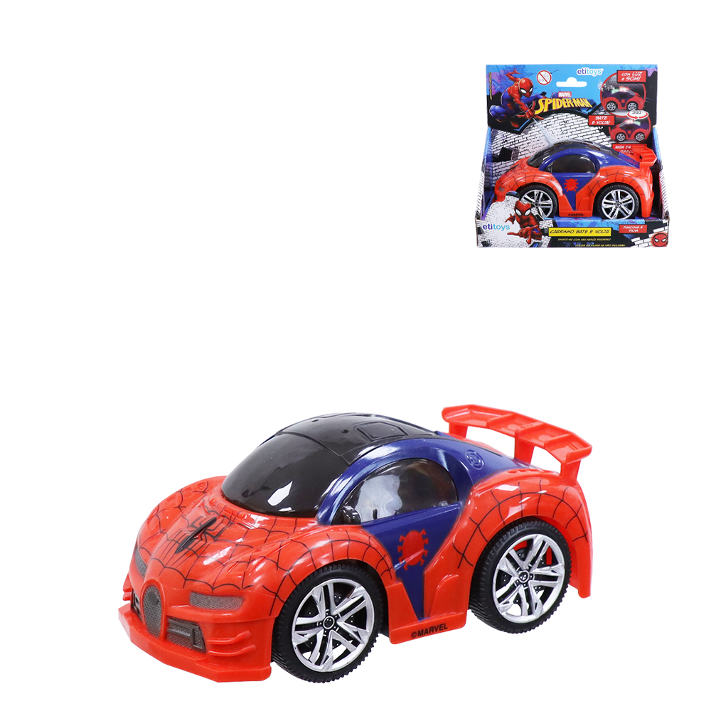 CARRINHO BATE E VOLTA 360 COM LUZ E SOM SPIDERMAN