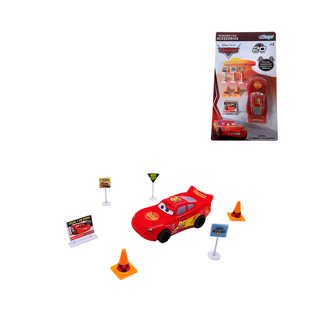 MCQUEEN COM ACESSORIOS 11,5CM